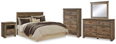 Hoover Furniture Outlet - Ashley Furniture - Trinell Queen Panel Headboard, Dresser, Mirror, Chest and Nightstand - Queen Panel Headboard, Dresser, Mirror, Chest and Nightstand - B446B90